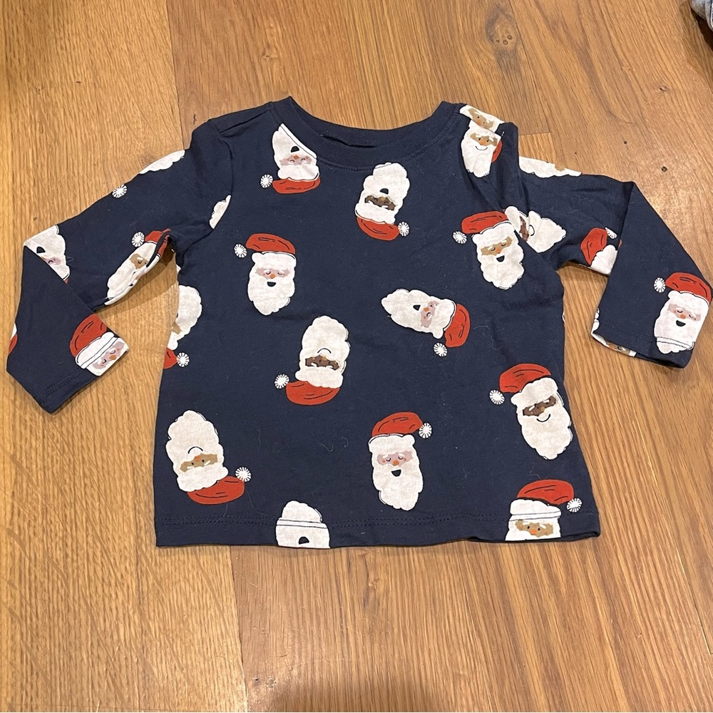 Santa long sleeve tee unisex kids 12-18m